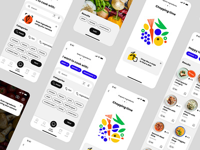 Chop Chop | Cooking App app design illustration ui ux