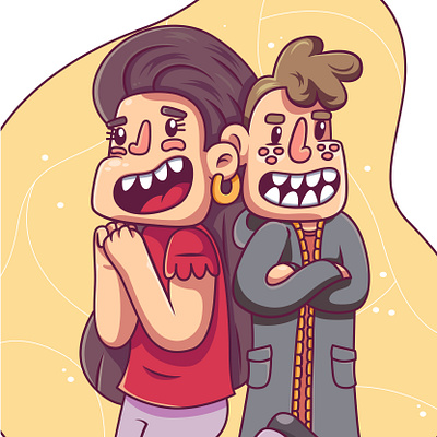 Best Friends! character friends illustration vector