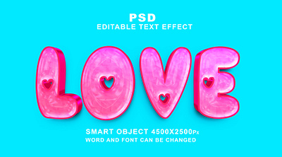 LO love text effect