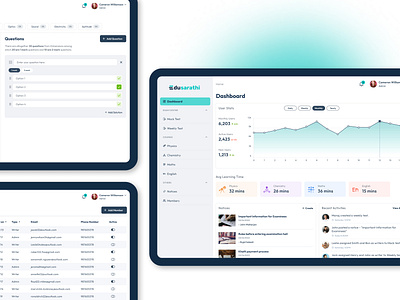 Edusarathi: Admin Dashboard admin dashboard design minimal ui ui design user experience ux web app web design