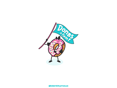 Donas o nada Logo brand branding design donas donuts donuts. graphic design illustration logo logofolio vector