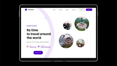 travel website design design ui uiux ux website