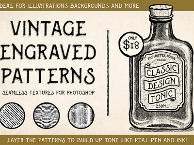 Vintage Engraved Patterns -Photoshop