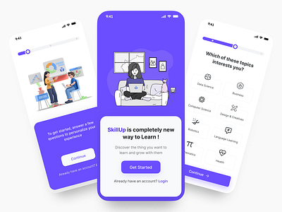 SkillUp - Learning App Design uiux