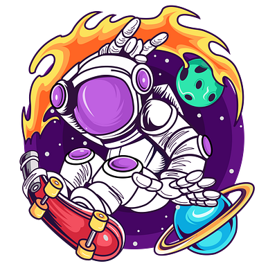 Astronaut NFT 🚀 design graphic design illustration vector