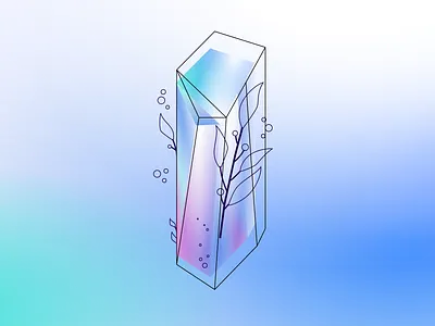 Gem abstract card design illustration vector
