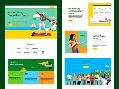 FloQast Website Design accounting bold branding content illustration photography saas saas website website website design