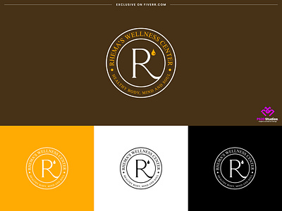 Wellness Center Logo design - Rhema's Wellness branding identity brand brand development branding business logo company branding company identity company logo creative logo design fiverr fiverr logo maker graphic design minimal logo minimalist logo ps20 studios vector wellness logo