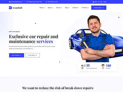 DreamHub Auto Service HTML5 Template