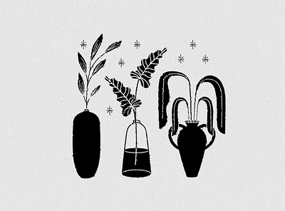 Plants design girl icon illustration lineal mystic plants plants deco