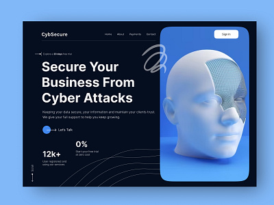 Cyber Security Landing Page design figma hero page heropage landing page ui ui design uiux web hero website website design