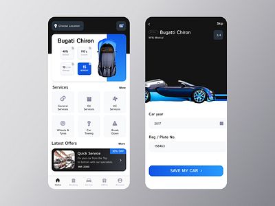 Car service app blueapp car carapp carbooking carservice customerservice design mobileapp service ui uidesign uxdesign
