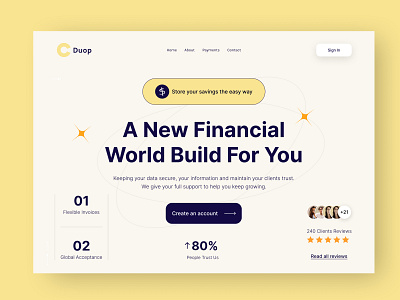 Finance Landing Page design figma hero page landing page ui ui design uiux website