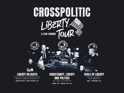 Crosspolitic Liberty Tour branding design graphic design logo typography vector