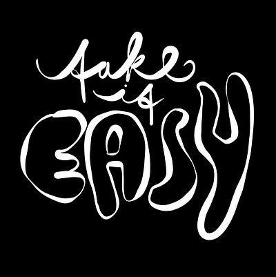 Take it easy! branding chill design easy font good vibes graphic design illustration lettering logo procreate relax sketch success summer take it easy typography