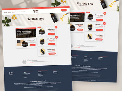 Revital Drops Landing page design version 2.0 minimal web web design webdesign website website design