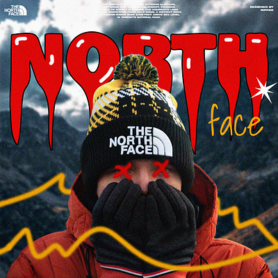The North Face branding design graphic design illustration ty typography vector