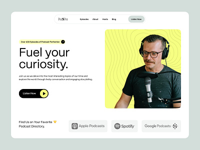 Podcast Landing Page app branding design design inspiration graphic design illustration landing page design logo podcast design typography ui user experience user experience design user interface design userinterface vector web design