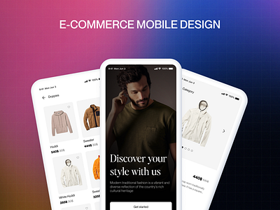 E-commerce mobile design app clean design ecommerce interface sell ui user experience user interface ux