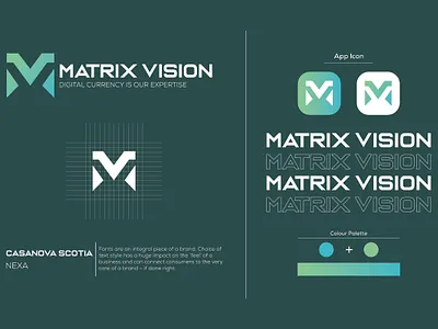 Matrix Vision brand design brand identity brand style guide branding icon illustration logo logo design logo folio