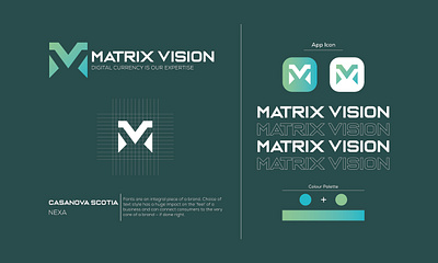 Matrix Vision brand design brand identity brand style guide branding icon illustration logo logo design logo folio