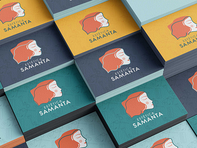 Business Cards Samanta Beauty Salon design graphic design illustration logo