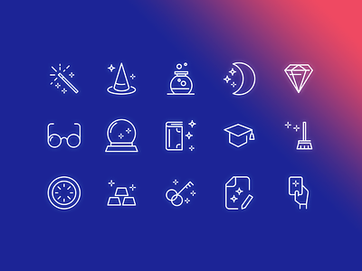 Magic Pictograms design icons outline pictograms