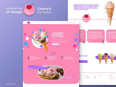 Cherry's - Landing Page UI Design figma graphic design illustrator photoshop ui user experience user experience design user interface user interface design ux