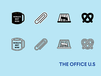 4 ICONS, 1 SHOW design icons office us scranton the office ui ux