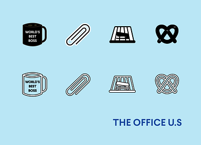 4 ICONS, 1 SHOW design icons office us scranton the office ui ux