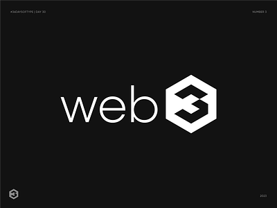 Number 3 for Web3. 36 Days of Type. Day 30 3 36 days of type arrow blockchain branding cube decentralized defi design gradient icon identity lettering logo monochrome negative space nft type unused web3