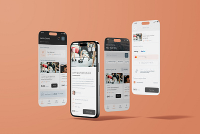 Travel App app clean concept design mockup project redesign ui
