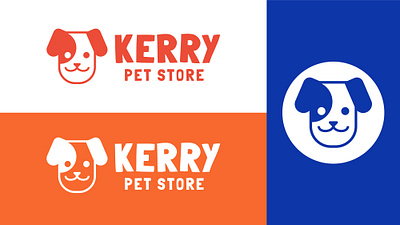 KERRY / pet store logo brand identity branding dog branding dog logo dog store logo identity logo logo design orange logo pet logo pet store vector