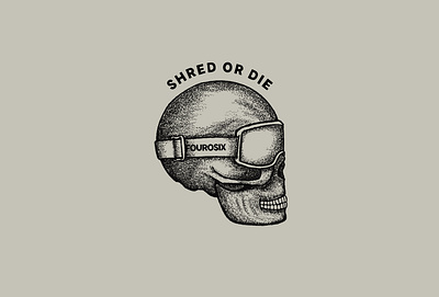 Shred or Die - Fourosix branding design graphic design illustration merchandise montana procreate