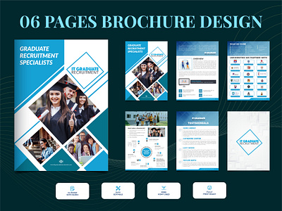 6 Pages multi page educational brochure design 6 page design booklet design business flyer education educational brochure design educational flyer design graphic design graphic designer leaflet design multi page brochure multi page brochure design multi page flyer multi page flyer design multipage
