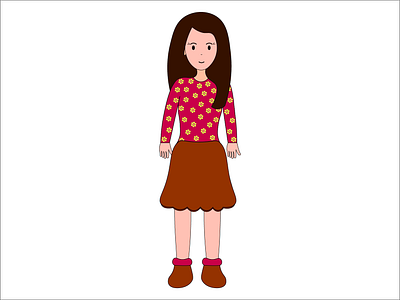 Girl Illustration animation branding design girl illustration illustrator interaction ui uiux ux vector