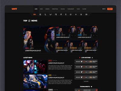 eSports website betting esports figma gaming sport ui ux web design