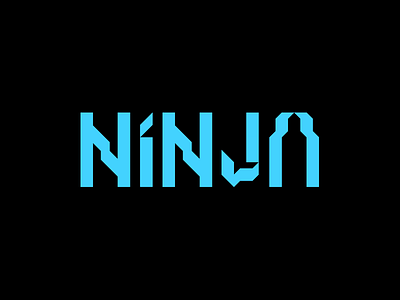 Ninja concept game gamer ninja sharp streamer twitch tyler blevins video wordmark youtuber