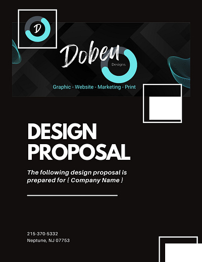 Dobeu Designs Proposal Template advertising branding business proposal design proposal digital media graphic graphic design logo marketing online digital media online marketing print media proposal work proposal