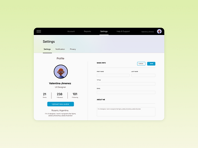 DailyUI 007: Settings app dailyui design figma settings ui user interface web design
