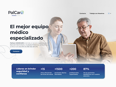 HomeCare's Page - Healthcare web page for PalCare branding design graphic design healthcare homecare icon landing landing page logo ui ux vector web web page