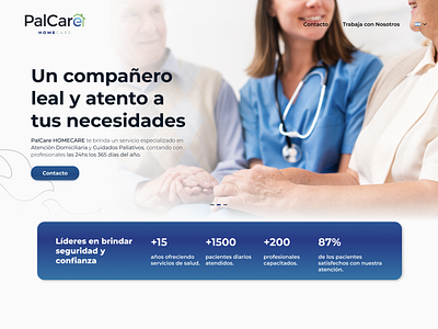 HomeCare's Page - Healthcare web page for PalCare branding design graphic design healthcare homecare icon landing landing page logo page ui ux vector web web page