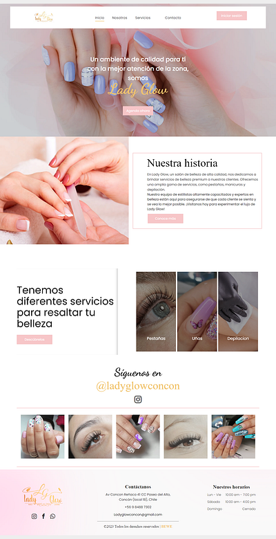 Web Belleza beauty bienestar web desing