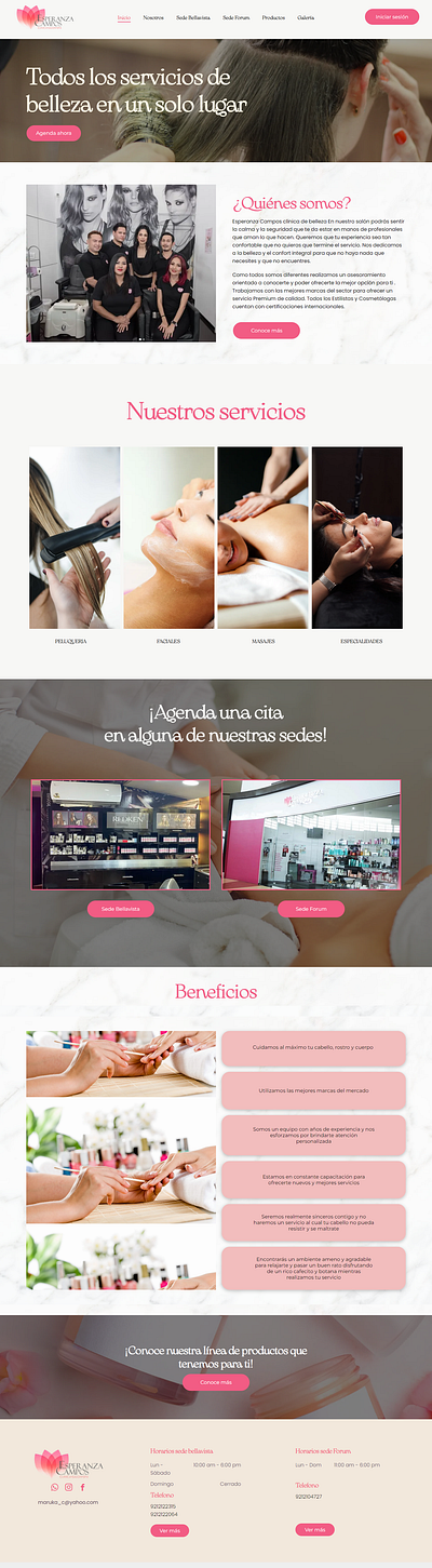 Web Belleza belleza bienestar web desing