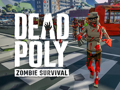 DeadPoly Brand Refresh apparel branding deadpoly game gaming illustration logo logo update merch rebrand steam zombie