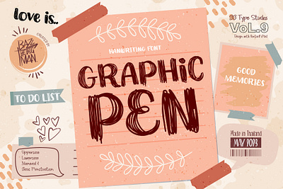 Graphic Pen Font font design graffiti font handwritten font typography
