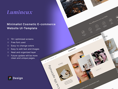 Lumineux - A Cosmetics E-commerce Website agency branding cosmetics design e commerce fashion landing page ui ux webpage website