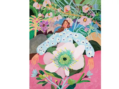 Artwork for Emporium Bangkok Thailand advertising artwork collage illustration mixed media nature painting paper collage paperart women womenpower