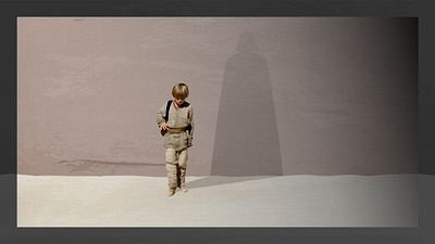 Anakin Skywalker being followed by Vader shadow adobe illustrator design graphic design illustration illustrator