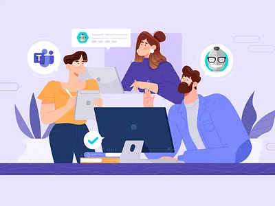 Teamwork character characters design dribbble illustration illustrator teamwork vector vectorillustration